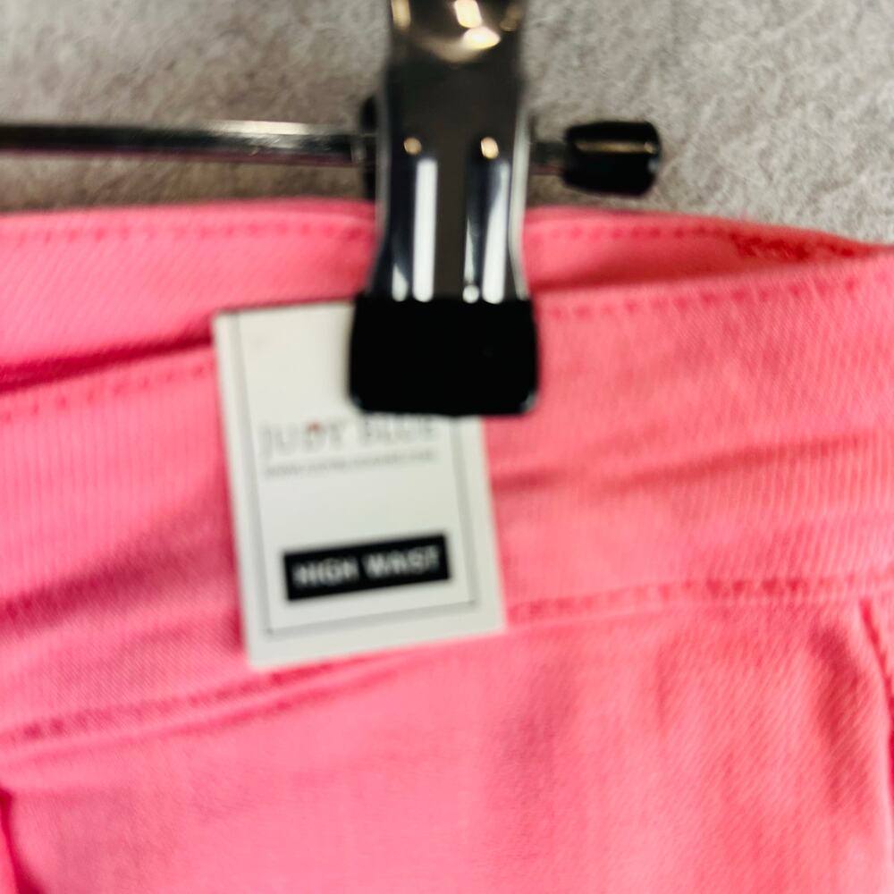 New Judy Blue Womans Sz 1XL Jean Denim Short High Rise Pink Stretch Pockets NWT - Picture 4 of 10